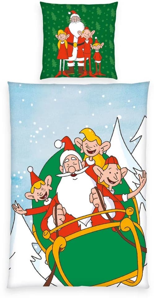 Wendebettwäsche Weihnachtsmann & Co. KG Flanell 2-teilig Bunt - Bild 2