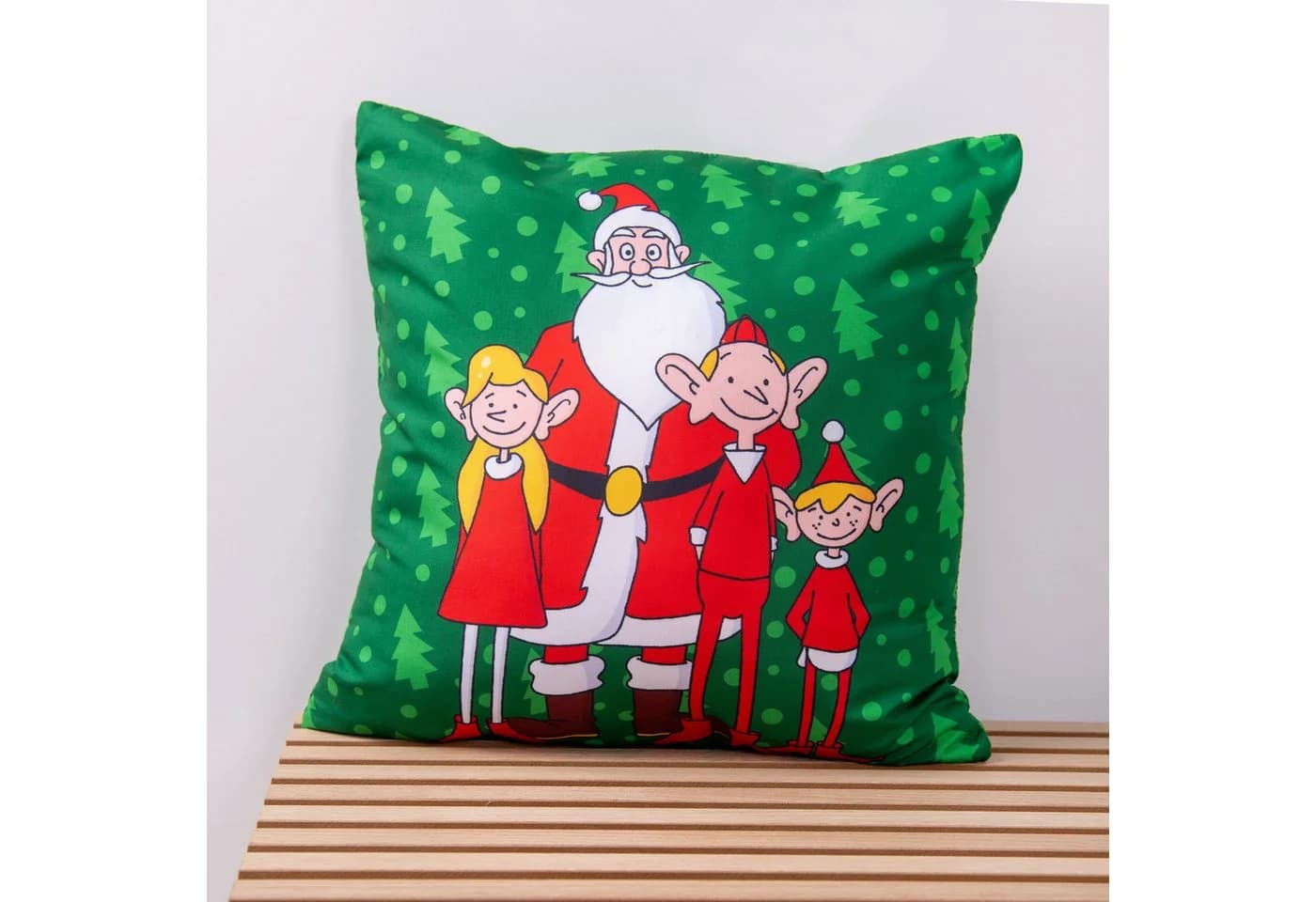 Dekokissen-Set Weihnachtsmann & Co. KG 'Nordpol-Helden' Bunt Mikrofaser - Bild 4