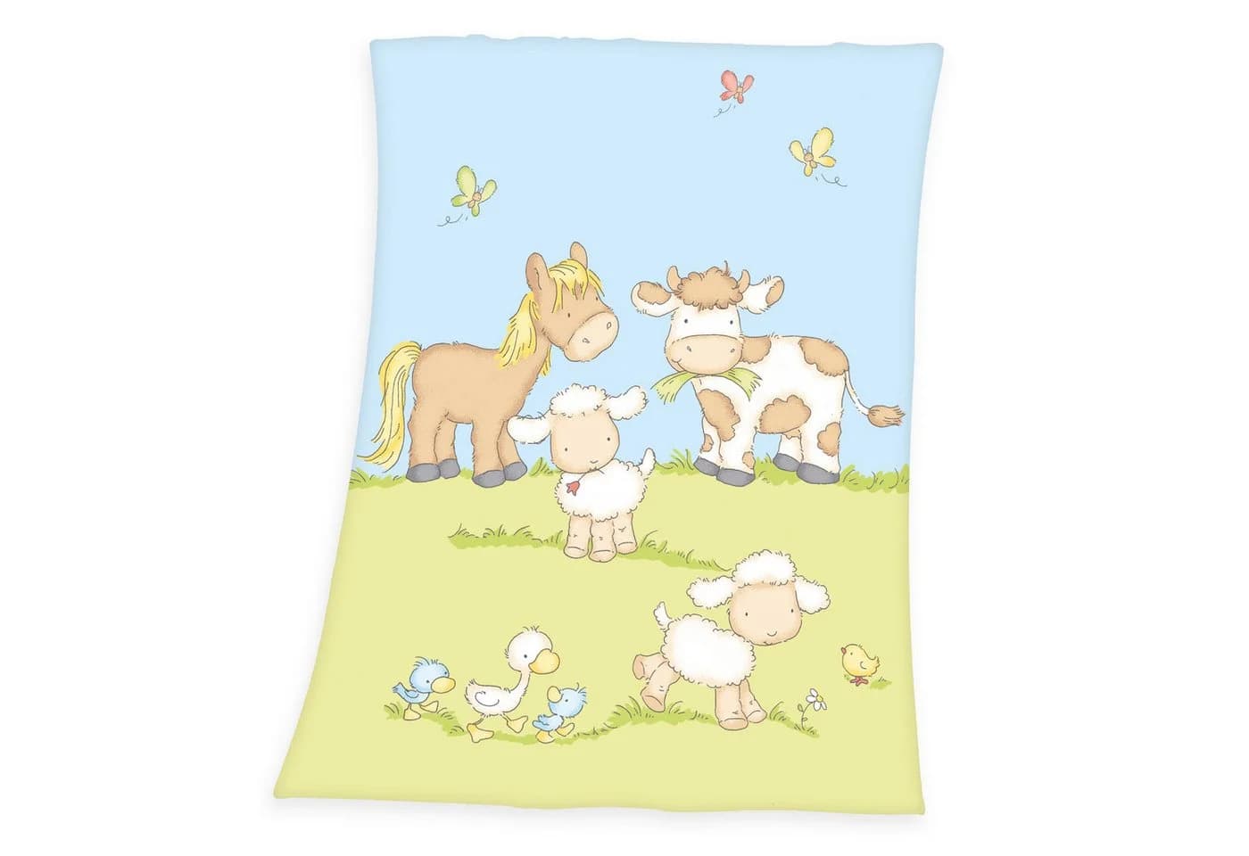 Herding Baby Kuscheldecke Bauernhoftiere Flausch Microfaser - Bild 2