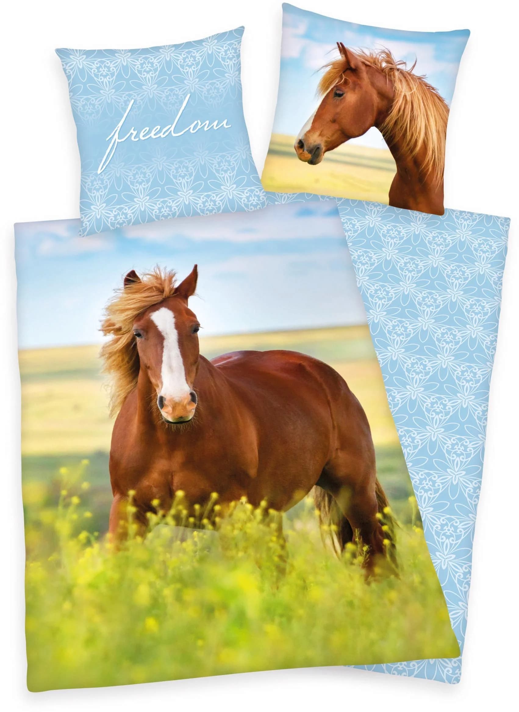 Herding Young Collection Kinderbettwäsche Freedom Renforcé 2-teilig Blau/Grün - Bild 2