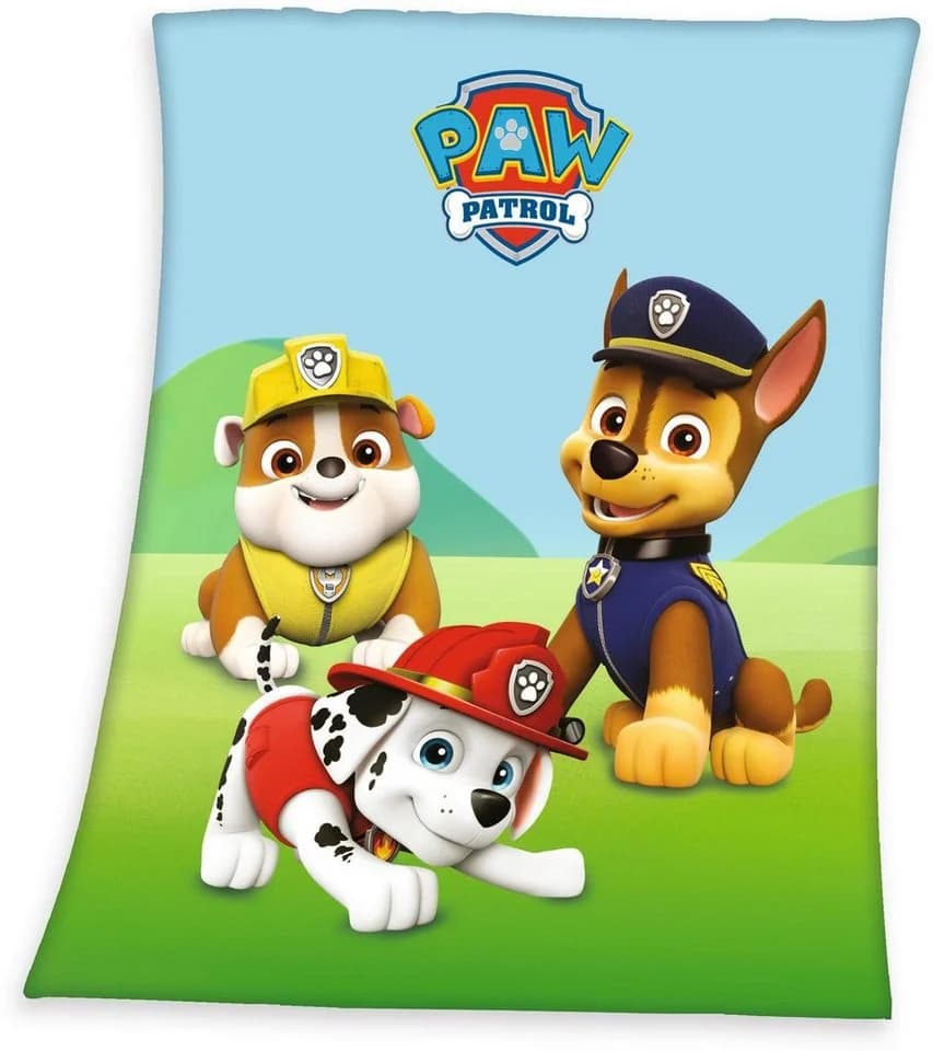 Kinderdecke Paw Patrol Paw Petrol Blau/Grün Kuscheldecke