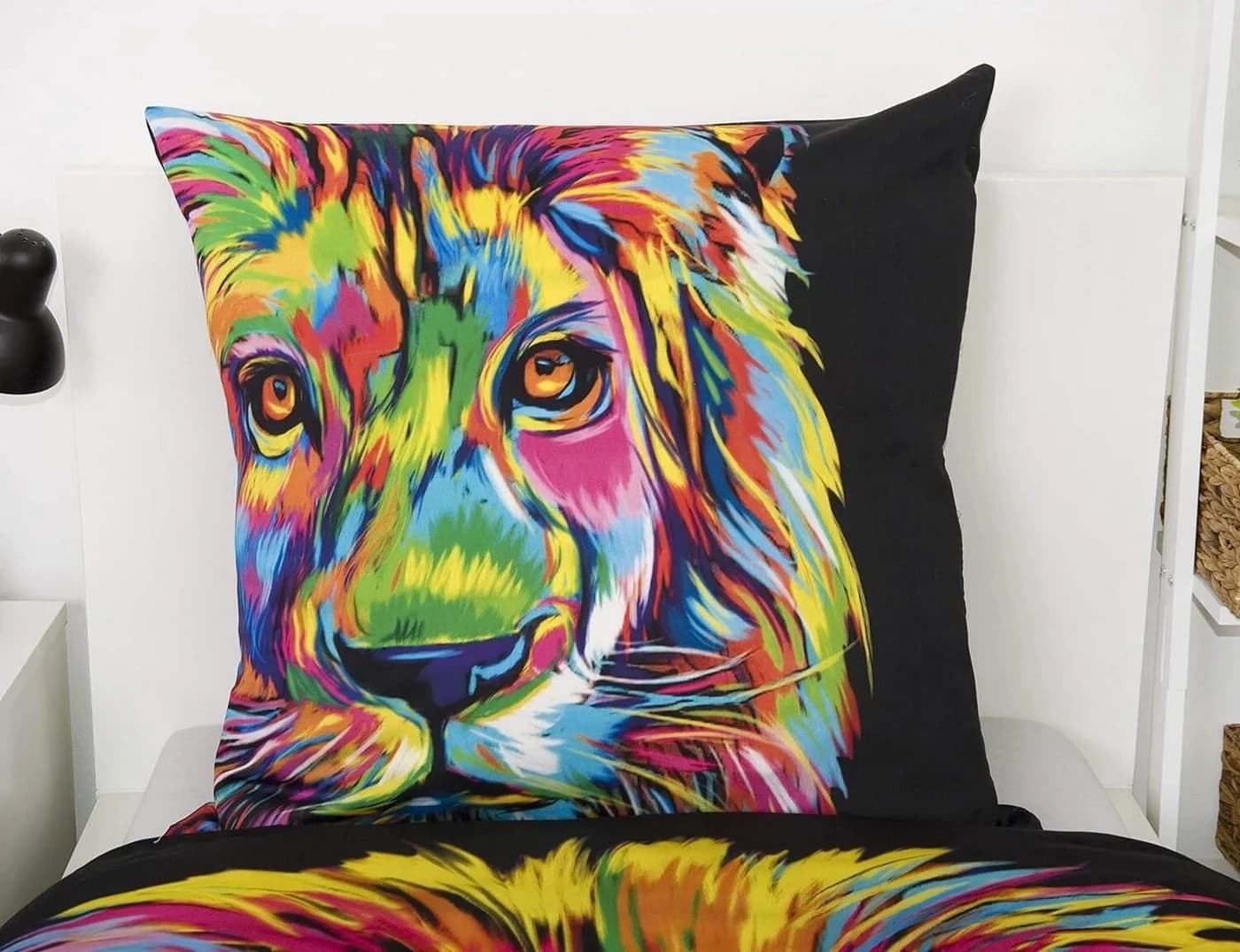 Herding Kinderbettwäsche Mako Satin Löwe Design Wendebettwäsche - Bild 4