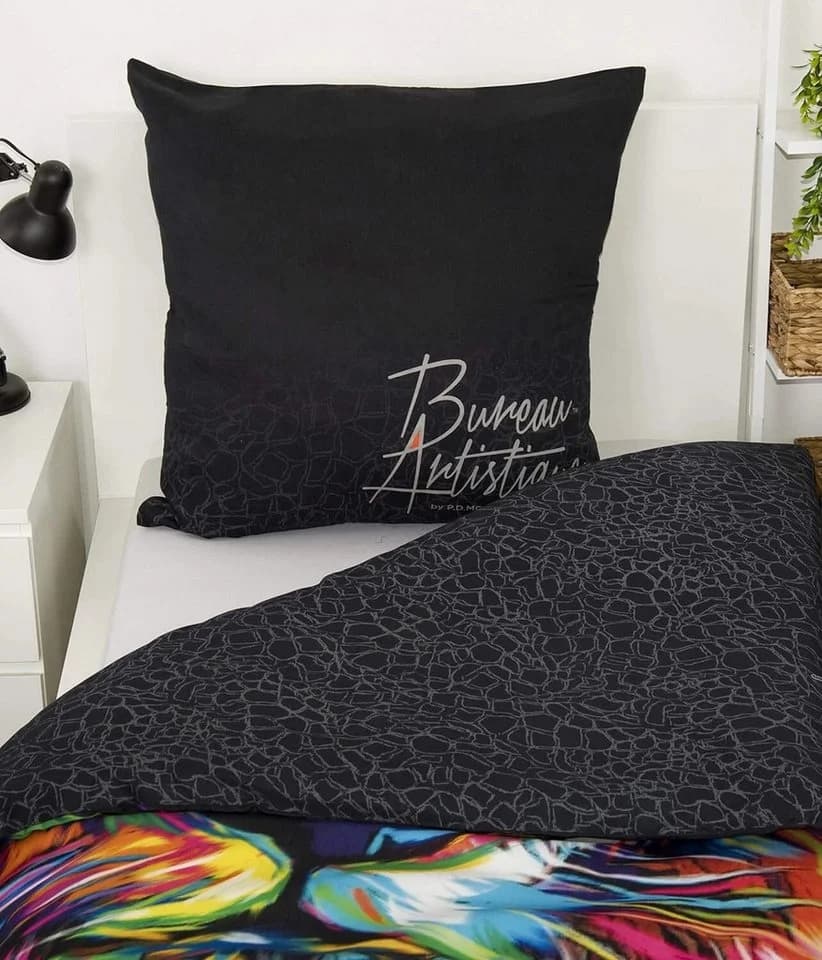Herding Kinderbettwäsche Mako Satin Löwe Design Wendebettwäsche - Bild 5