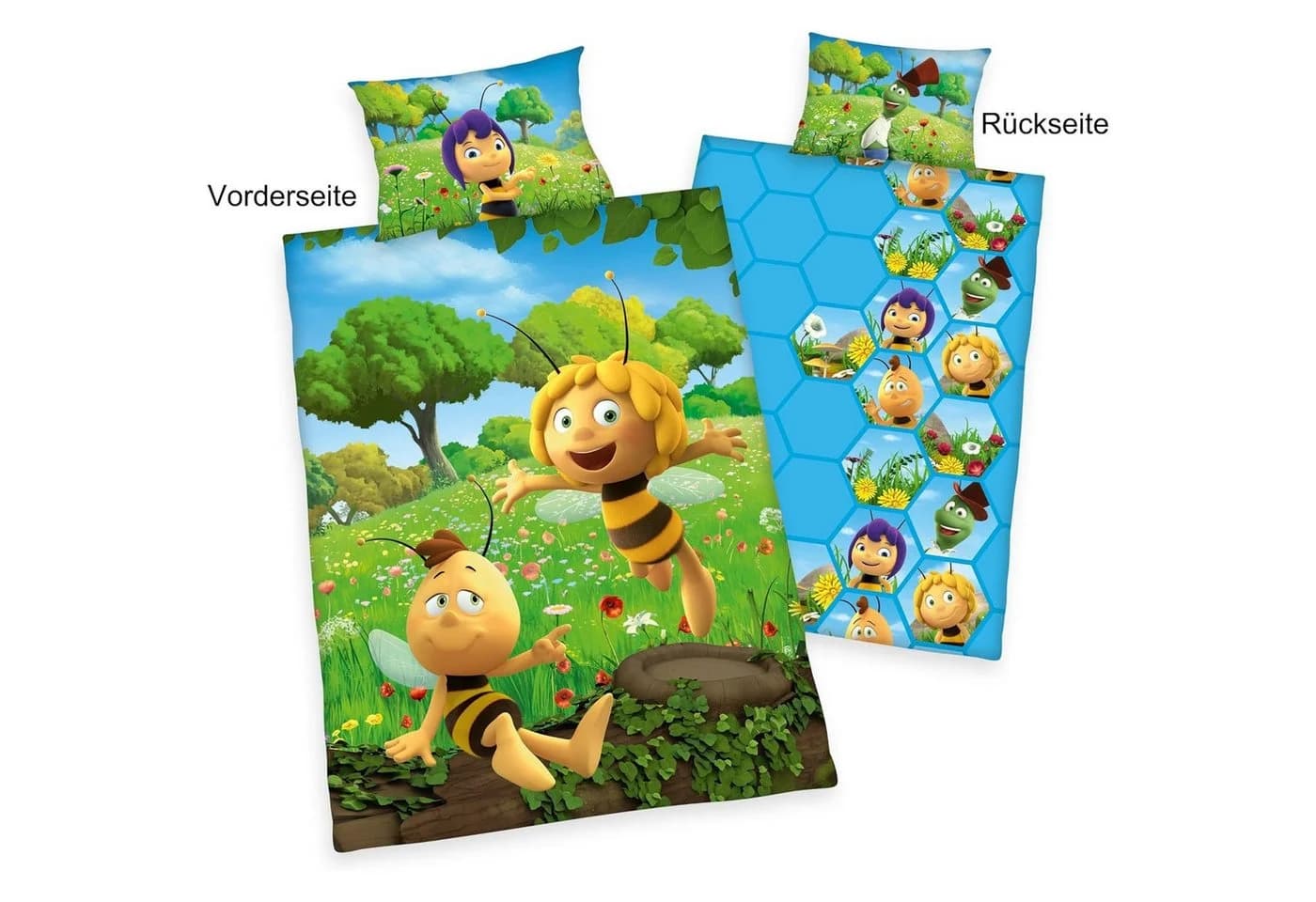 Herding Kinderbettwäsche Biene Maja Wendebettwäsche 100x135cm Baumwolle - Bild 3