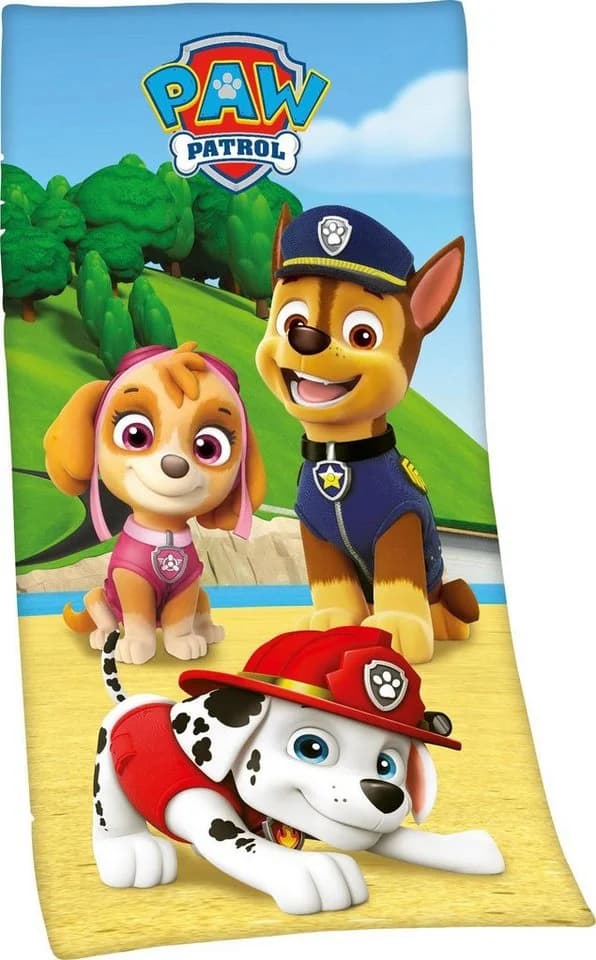 Paw Patrol Badetuch Blau Samt 100% Baumwolle Kindermotiv