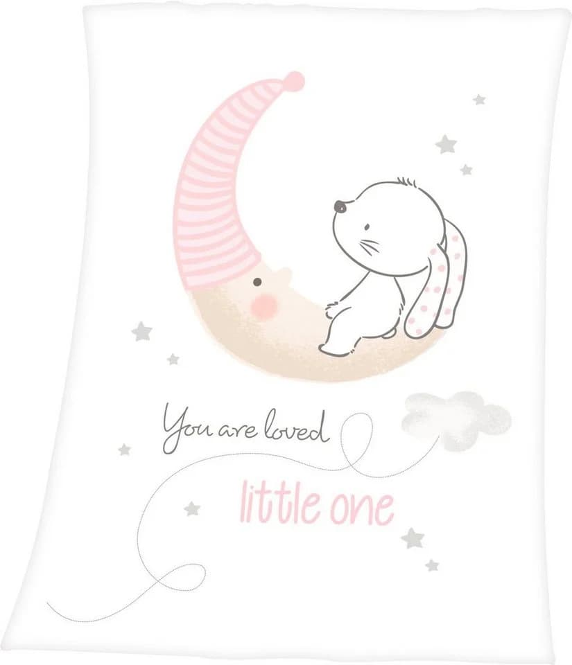 Baby Best Babydecke Little Bunny Rosa mit Häschen-Design