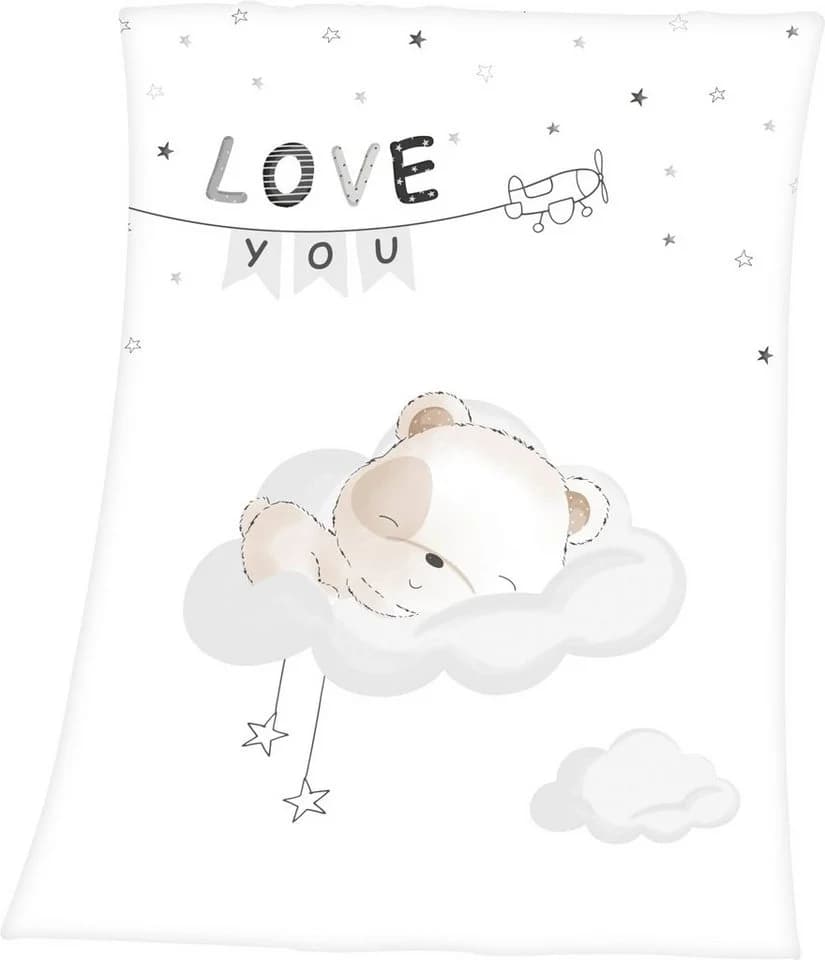Babydecke Sleeping little bear Baby Best mit Teddy Design Kuscheldecke