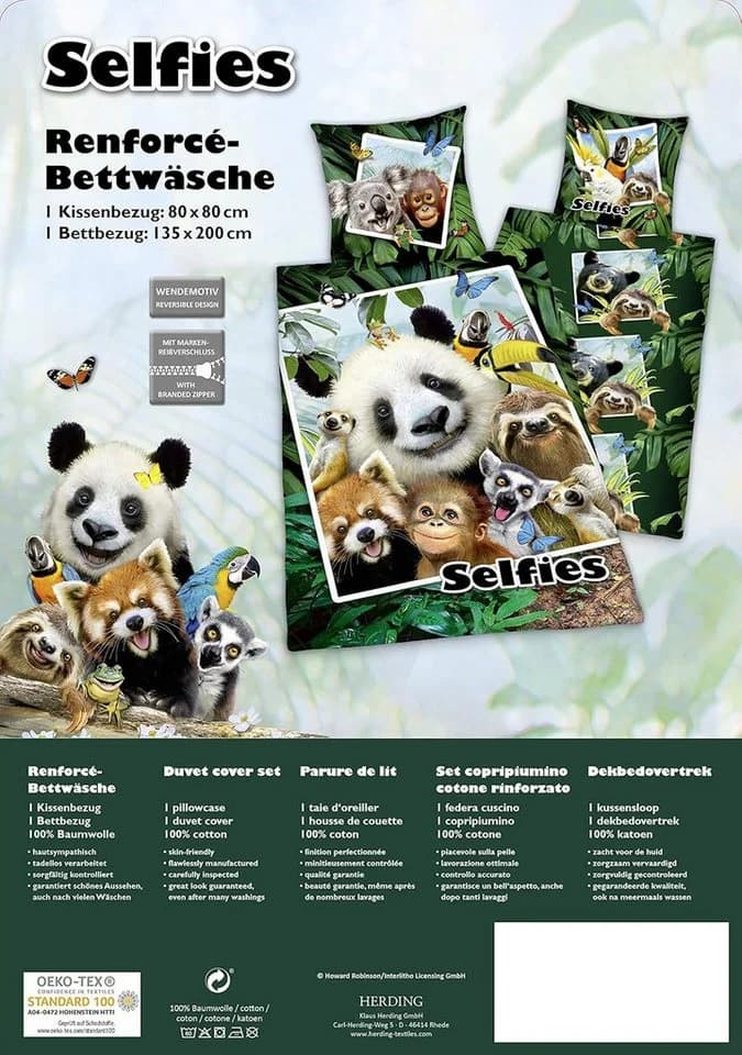 Herding Wendebettwäsche Selfies Jungle-tiere Dschungel 100% Baumwolle - Bild 3