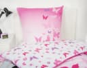 Herding Kinderbettwäsche Pferd Weiß Rosa Butterfly Wendebettwäsche Bild 1