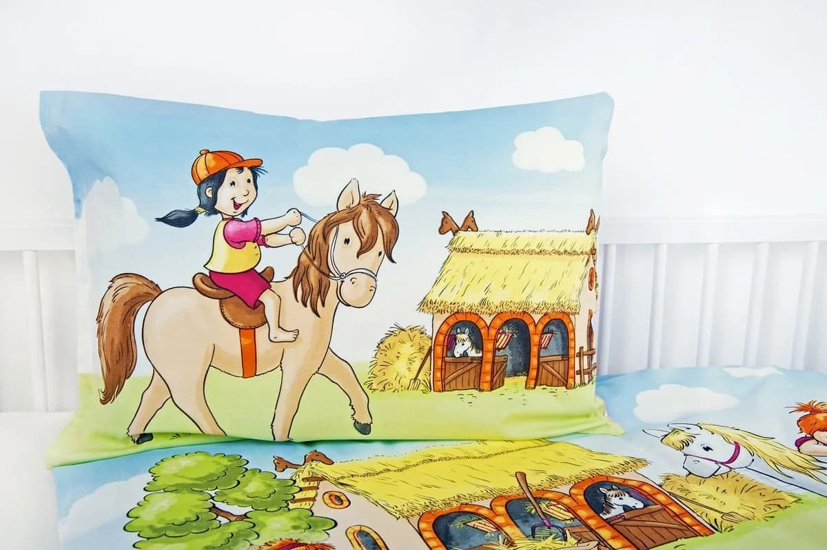 Herding Babybettwäsche Ponyhof Rosa 2-teilig Baumwolle - Bild 4