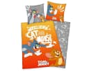 Herding Kinderbettwäsche Tom & Jerry Wendebettwäsche Orange Grau Bild 2
