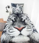 Herding Bettwäsche Set Weißer Tiger 135x200cm 100% Baumwolle Bild 1