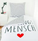 Herding Wendebettwäsche 135x200cm Schwarz-Weiß Rot Herz Bild 5