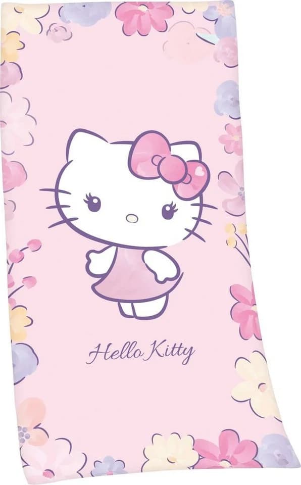 Hello Kitty Strandtuch 75x150 cm 100% Baumwolle Rosa