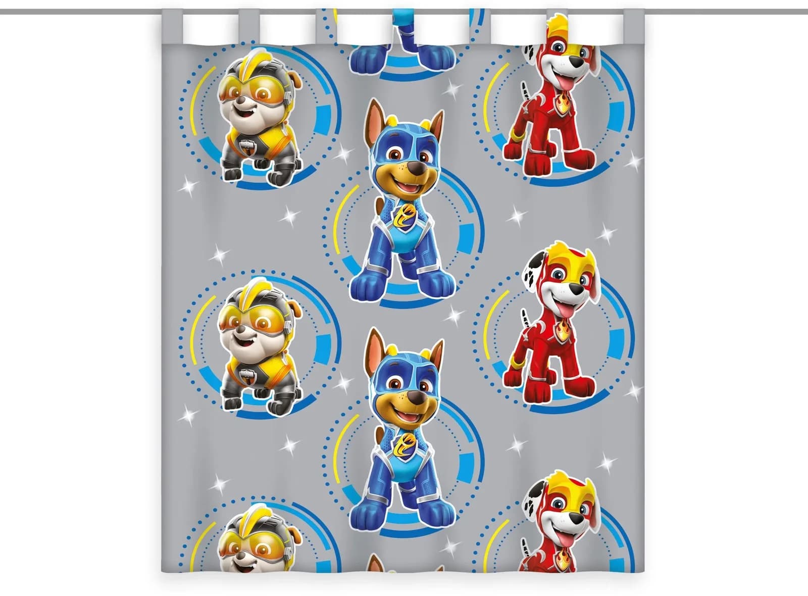 Vorhang PAW PATROL Glow in the dark Grau Schlaufen