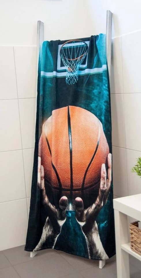 HERDING YOUNG COLLECTION Badetuch Basketball Bunt Velours