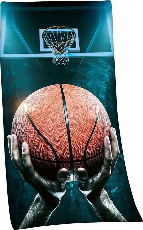 HERDING YOUNG COLLECTION Badetuch Basketball Bunt Velours - Bild 2