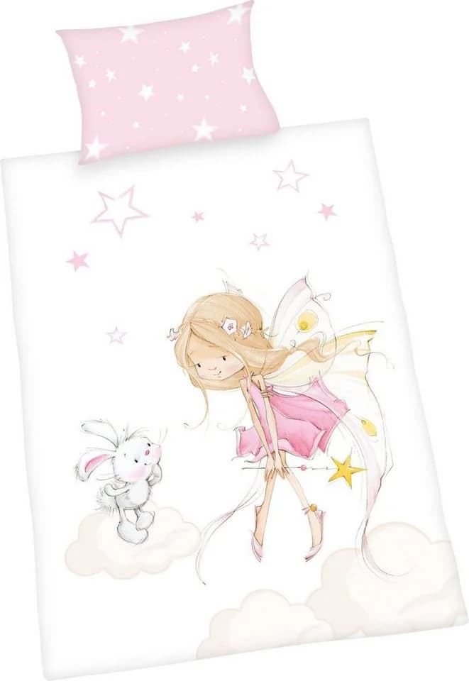 BABY BEST Babybettwäsche Little Fairy Rosa Flanell