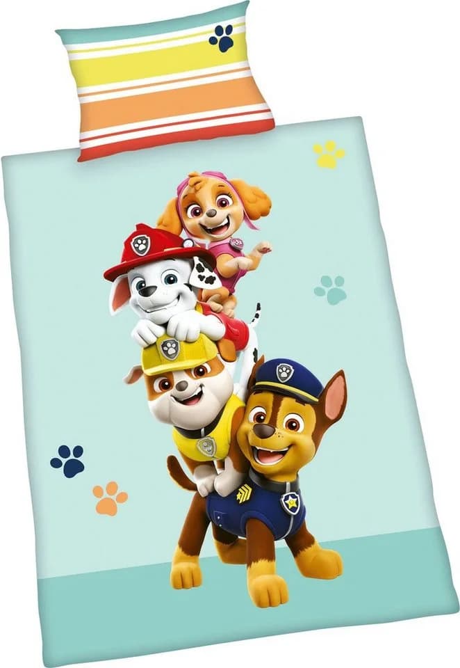 Herding Babybettwäsche Paw Patrol Bunt Flanell