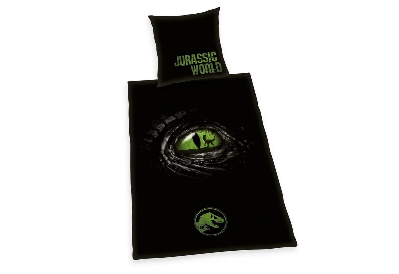 Herding Jurassic World Bettwäsche Schwarz Grün Dinosaurier - Bild 2
