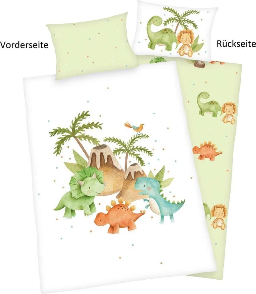 Baby Best Babybettwäsche Dinos Bunt Renforcé 100% Baumwolle - Bild 2
