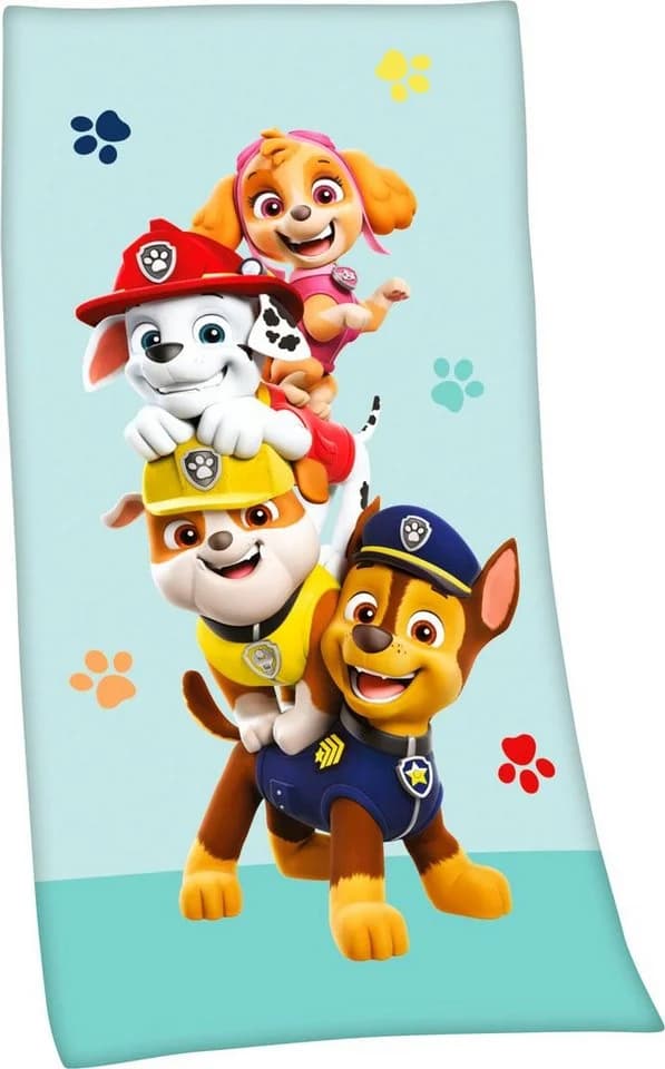 Herding Badetuch Paw Patrol Bunt Velours 100% Baumwolle