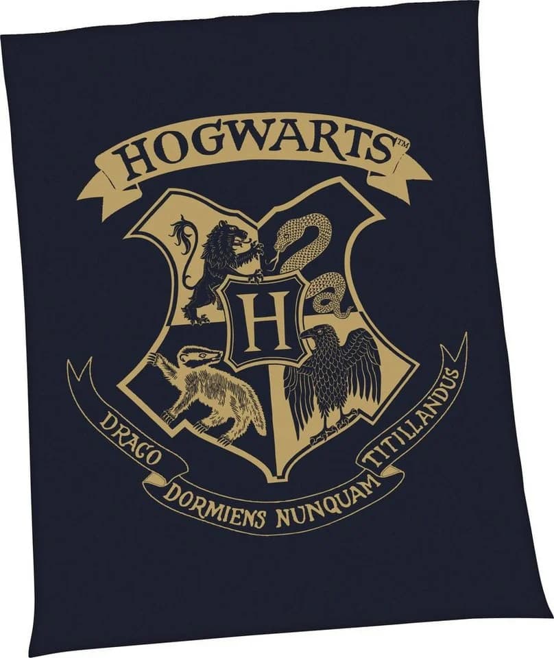 Wohndecke Harry Potter Schwarz Kuscheldecke Microfaser