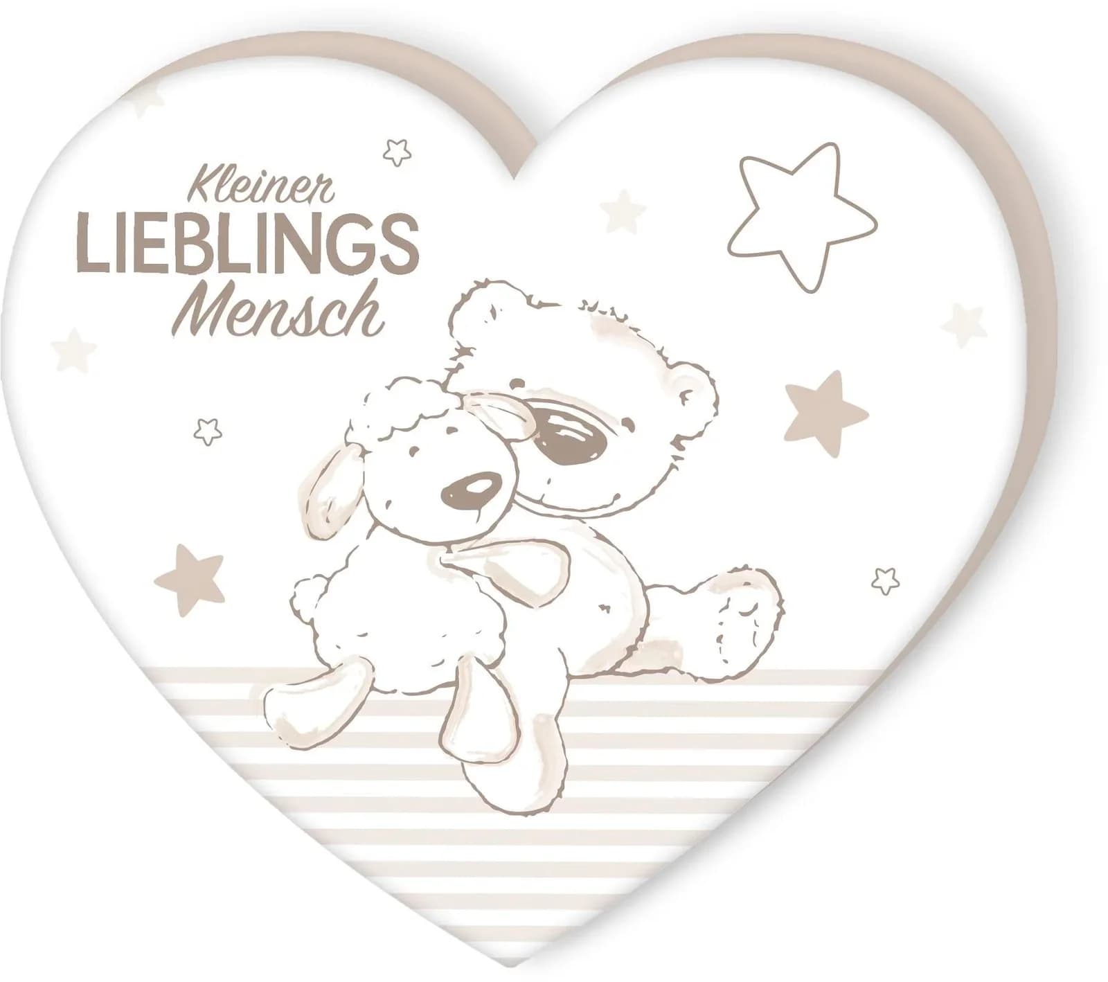 BABY BEST Dekokissen Herzform Bunt Bedruckt - Bild 2