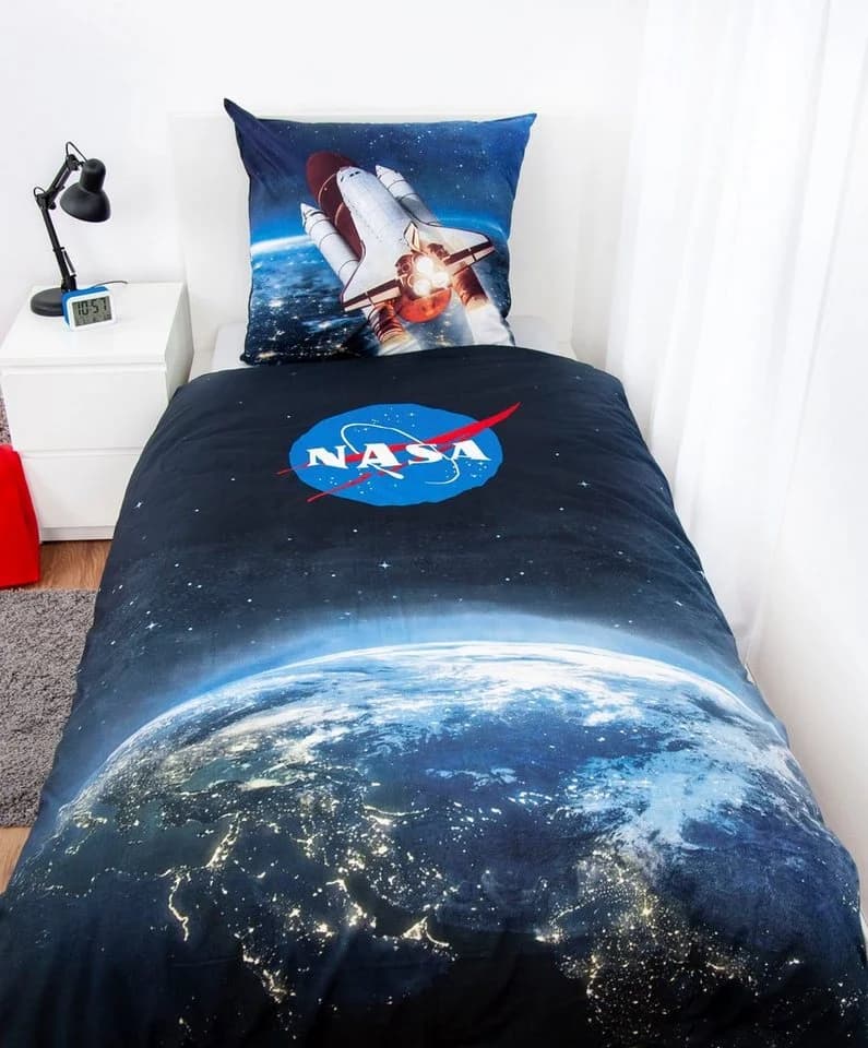NASA Wendebettwäsche Renforcé 2-teilig Blau