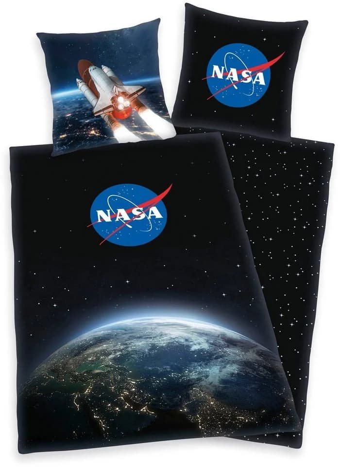 NASA Wendebettwäsche Renforcé 2-teilig Blau - Bild 3