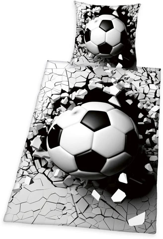 Herding Young Collection Bettwäsche Fussball 3D Renforcé 2-teilig - Bild 5