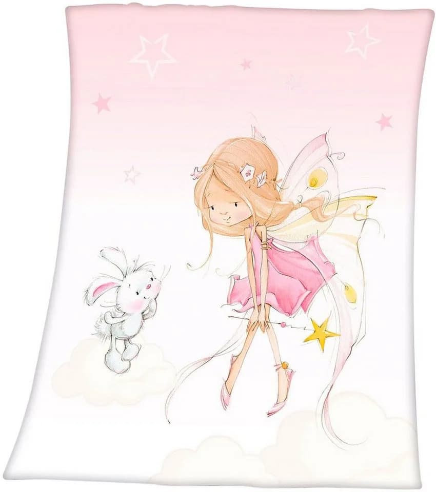 Herding Young Collection Kinderdecke Little Fairy Bunt Rosa Fleece