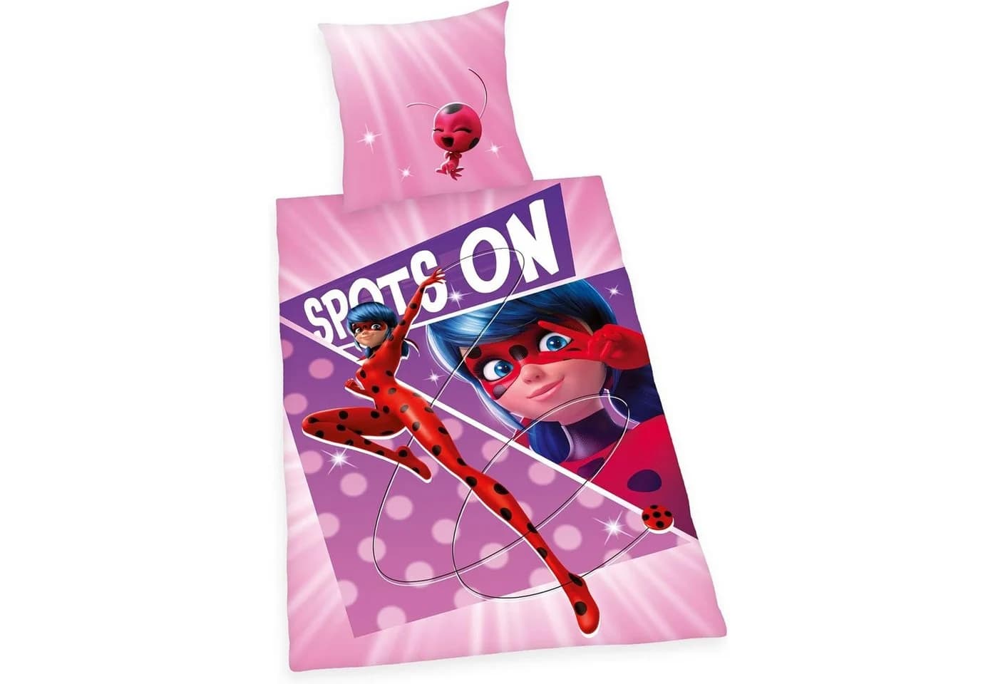 Herding Young Collection Kinderbettwäsche 2 tlg. Bettwäsche-Set Miraculous Ladybug Spots On, 100% Baumwolle - Bild 2