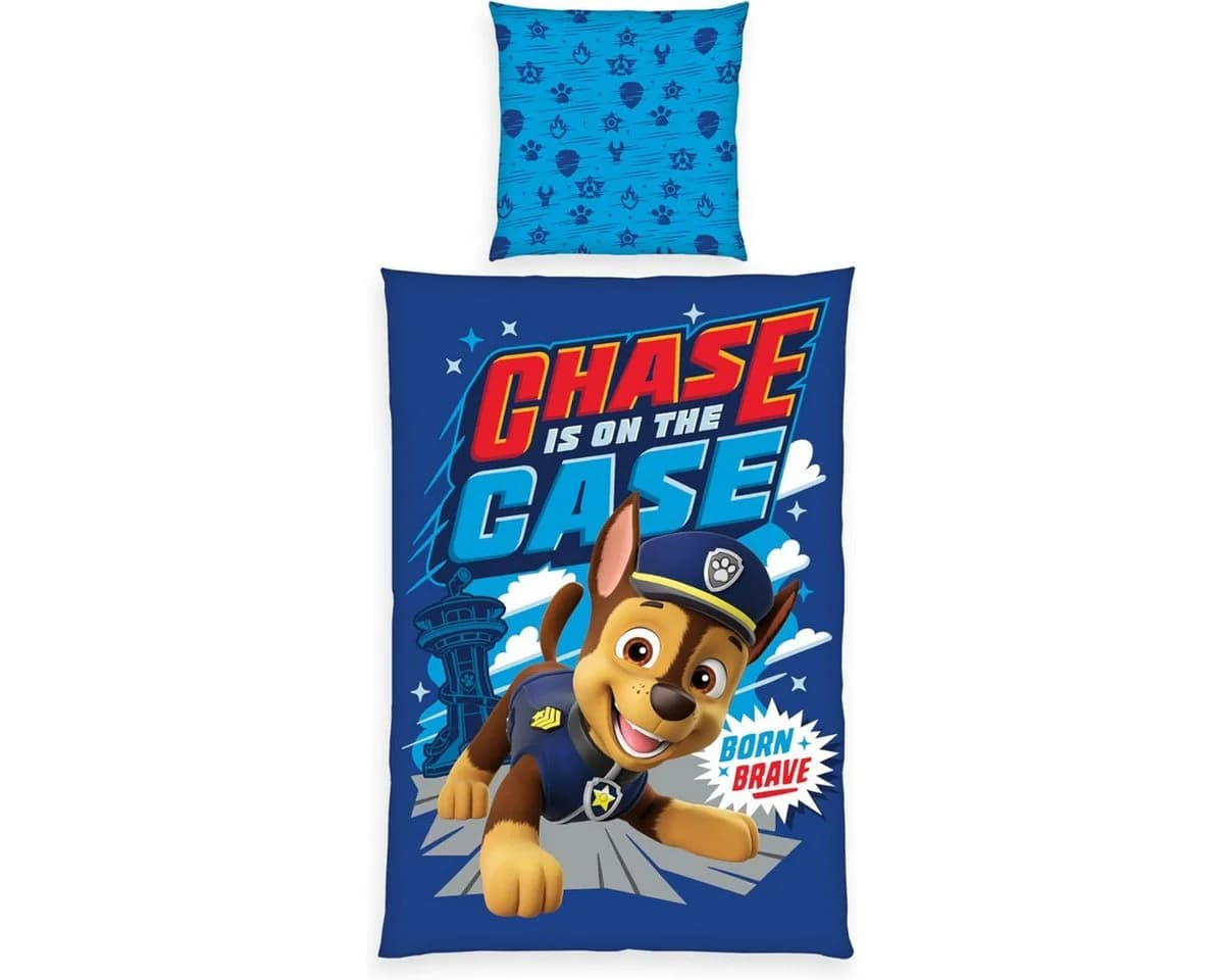 PAW PATROL Kinderbettwäsche 135x200 cm Baumwolle Wendemotiv Blau - Bild 2