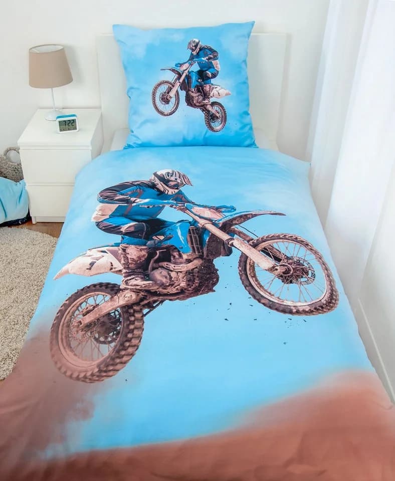 Herding Kinderbettwäsche Motocross 2tlg. 135x200 cm 100% Polyester - Bild 3