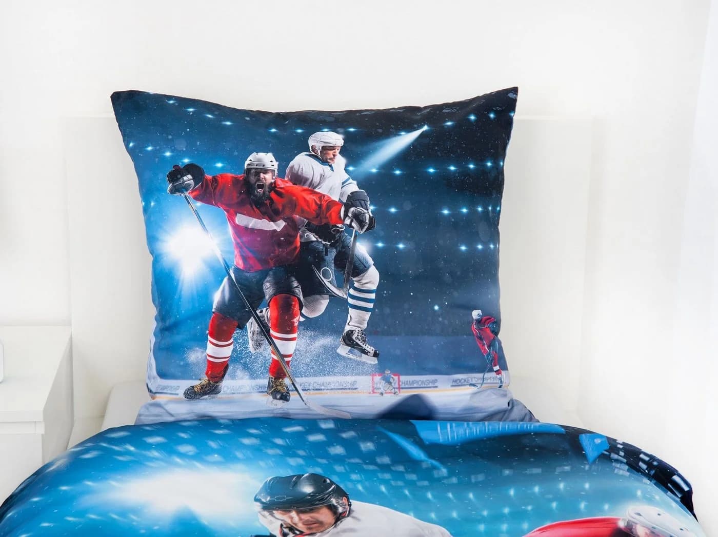 Herding Kinderbettwäsche Eishockey Set 2tlg. 135x200 cm Microfaser - Bild 5