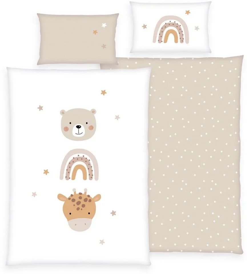 BABY BEST Babybettwäsche Little Friends Bunt Renforcé