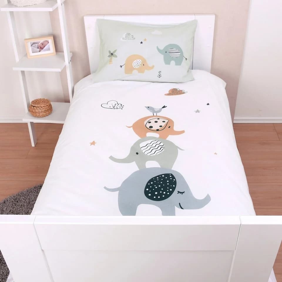 BABY BEST Babybettwäsche Elefanten Bunt Renforcé
