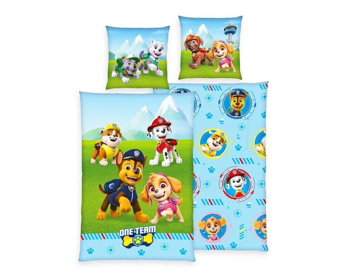 Herding Kinderbettwäsche Paw Patrol One Team Wendebettwäsche mit Knopfleiste - Bild 2