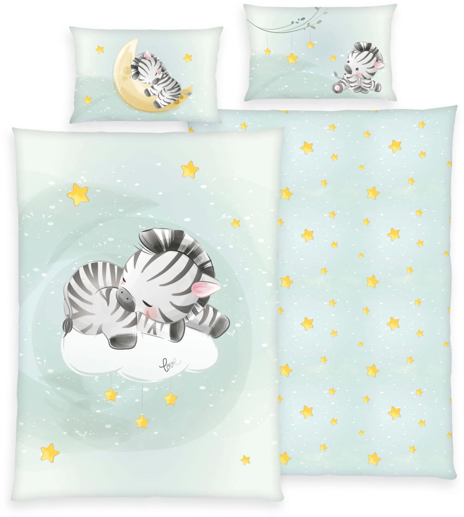 Baby Best Babybettwäsche Zebra Bunt Renforcé 2-tlg.