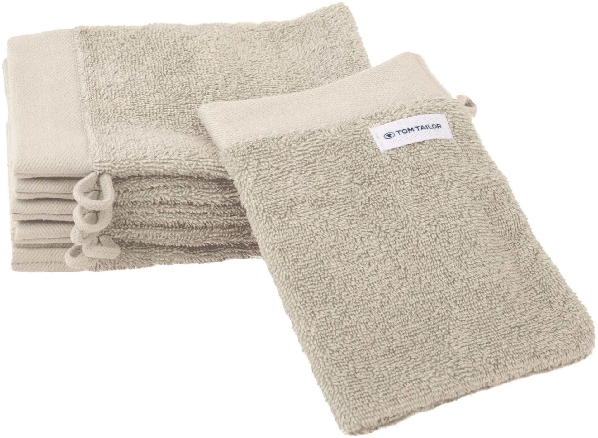 TOM TAILOR HOME Waschhandschuh Set 6-tlg. Beige Frottier