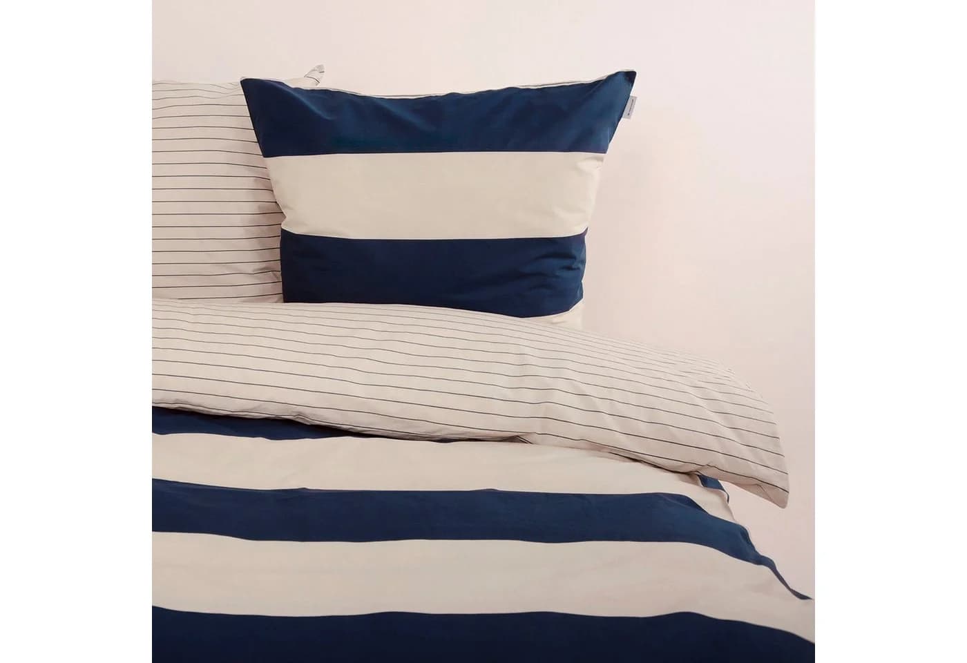 TOM TAILOR HOME Bettwäsche BOLD STRIPES Renforcé 3-tlg. Navy/Sand - Bild 4