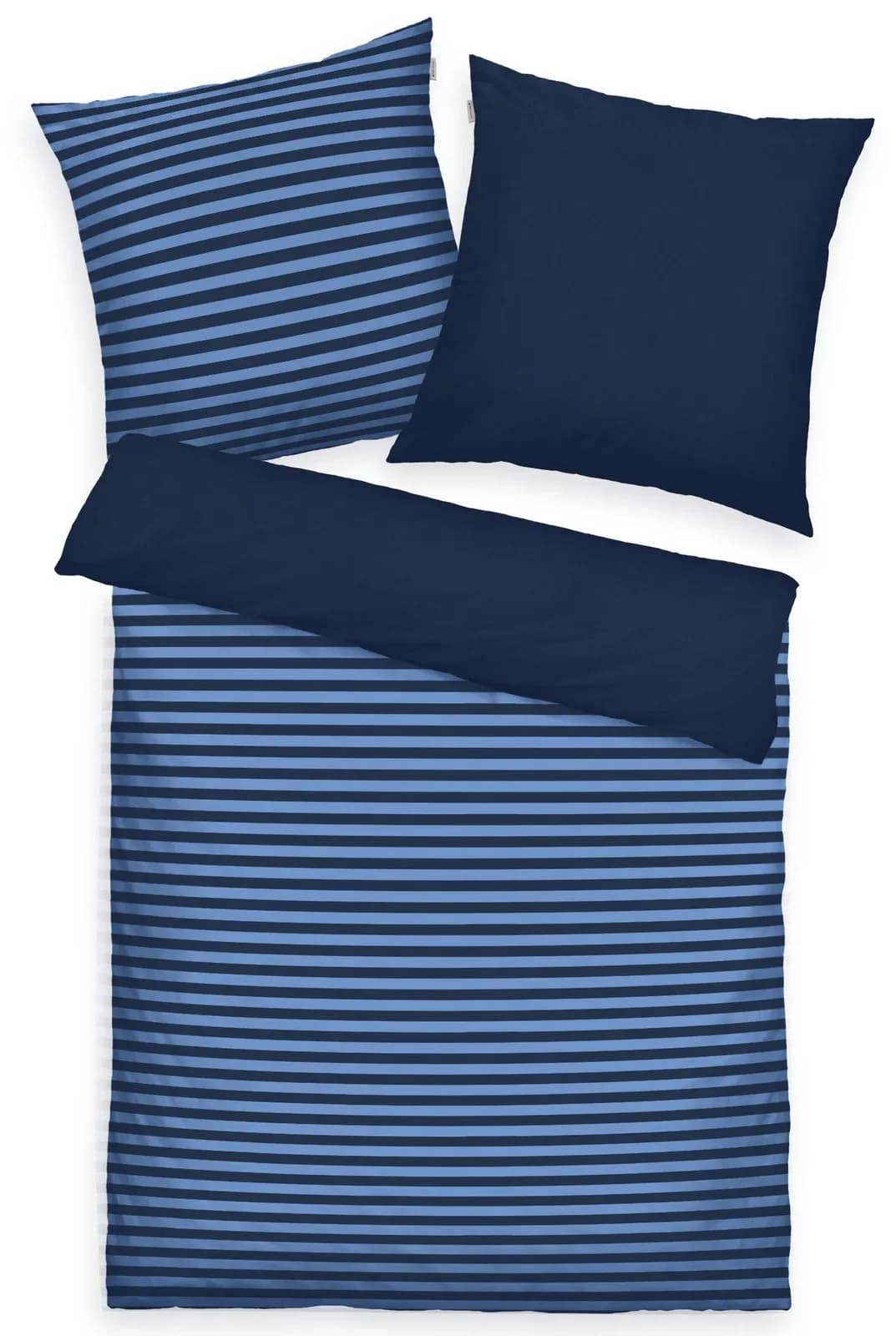 TOM TAILOR HOME Wendebettwäsche Renforcé 100% Baumwolle Blau Schwarz