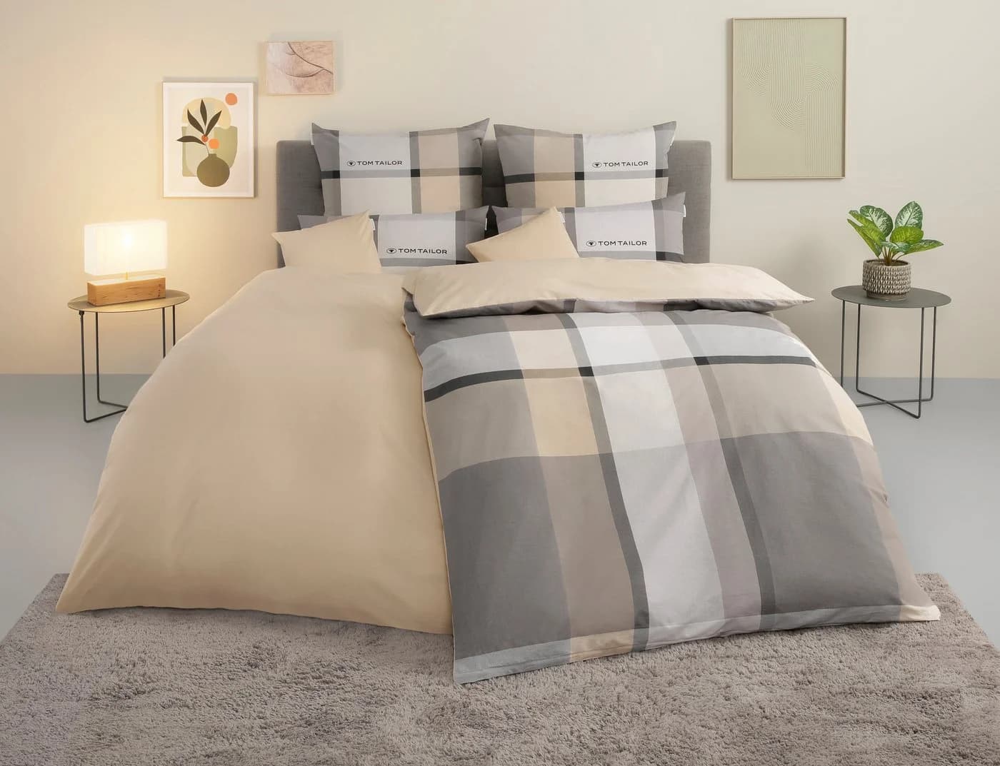 TOM TAILOR HOME Bettwäsche Lenny Beige Renforcé 3-tlg. - Bild 2