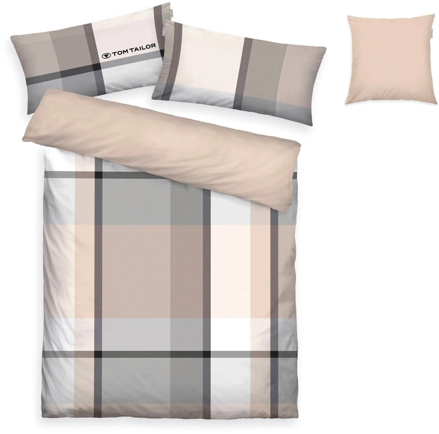TOM TAILOR HOME Bettwäsche Lenny Beige Renforcé 3-tlg. - Bild 3