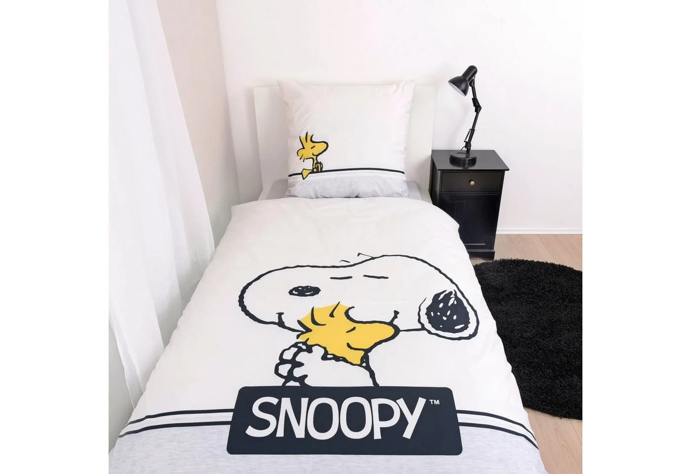 Herding Jugendbettwäsche Snoopy Weiß Renforcé