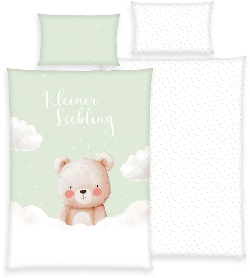 OTTO HOME Babybettwäsche Kleiner Liebling Grün 100x135 cm - Bild 2