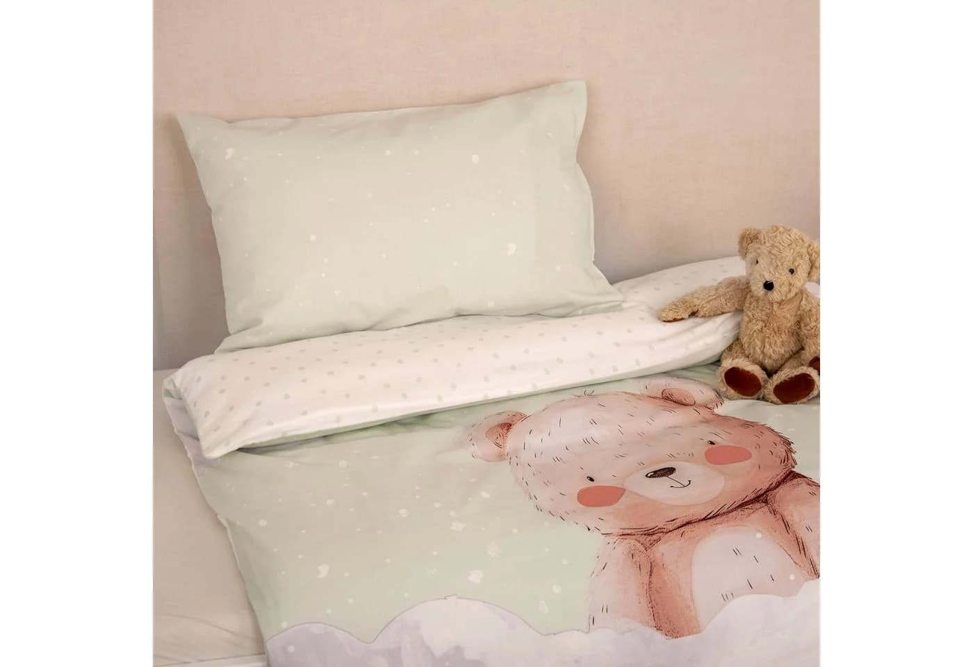 OTTO HOME Babybettwäsche Kleiner Liebling Grün 100x135 cm - Bild 3