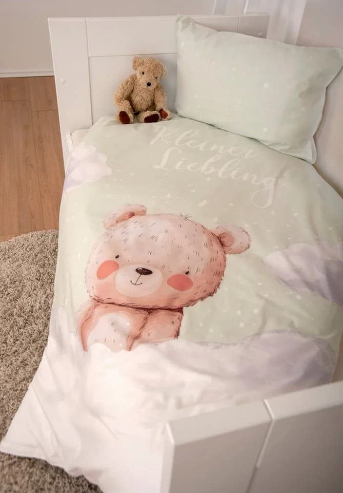 OTTO HOME Babybettwäsche Kleiner Liebling Grün 100x135 cm - Bild 4