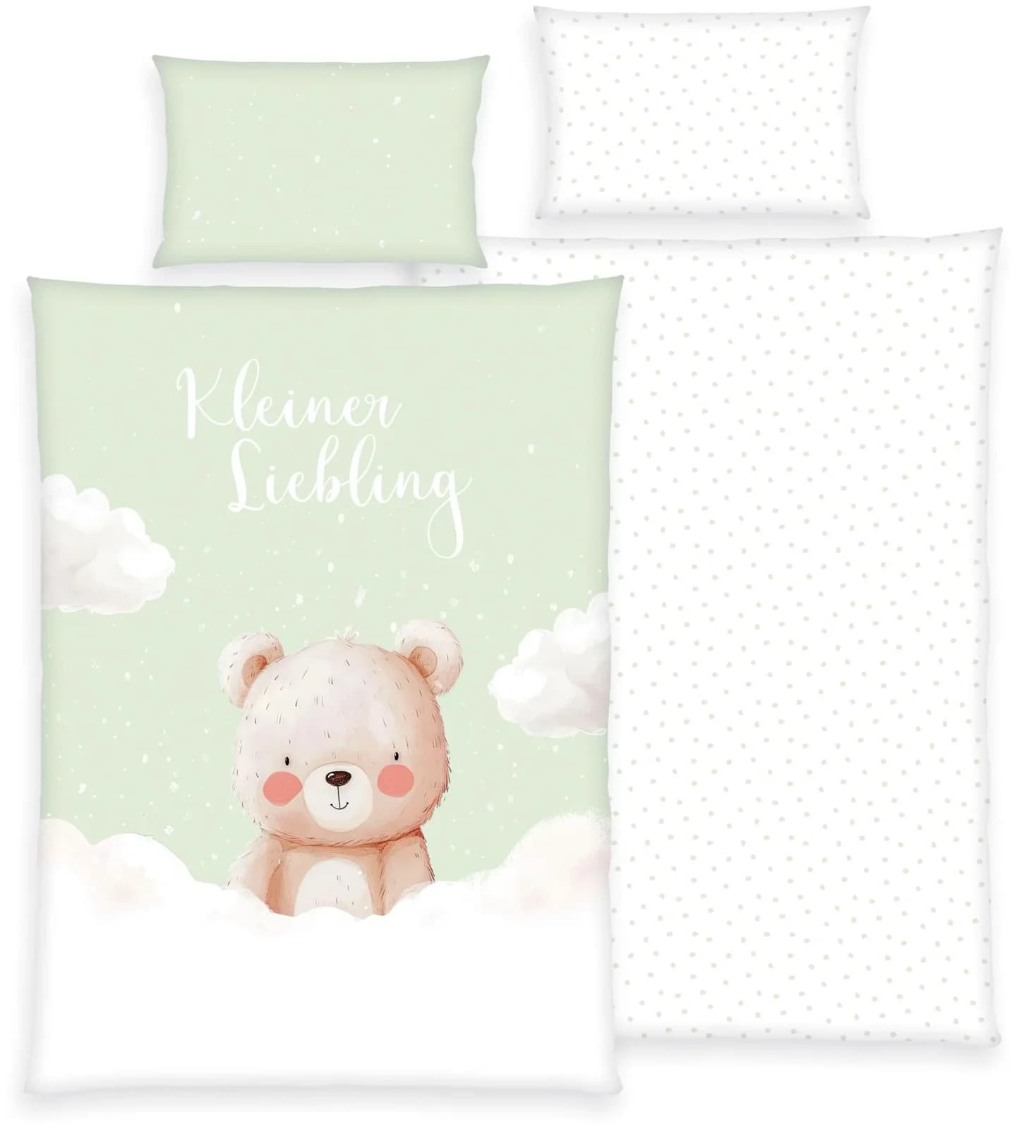 OTTO HOME Babybettwäsche Kleiner Liebling Grün 100x135 cm - Bild 5